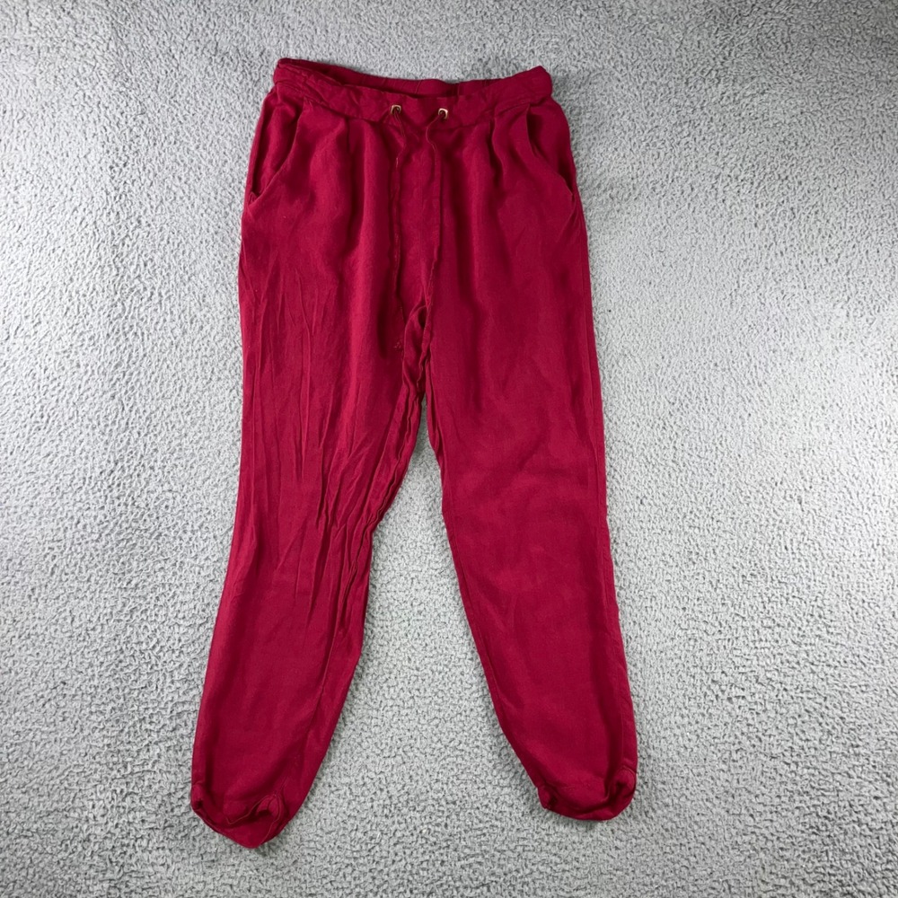 Burgundy Joggers Sweatpants Women 6 Maroon Athleisure Loungewear Gorpcore